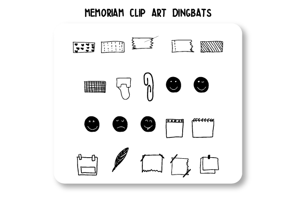 Memoriam Clip Art: A Unique Dingbats Font for Web Design